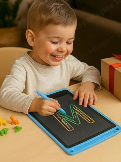 Toy Imagine LCD Writing Tablet for Kids Electronic Magic Slate Drawing Doodle Rough Digital Pad with Pen Graphic Tab Smart Notepad (12")