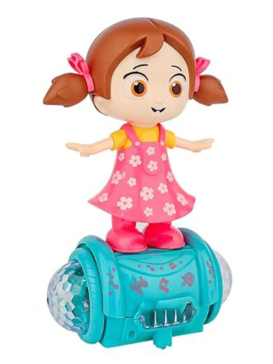 Bumtum Musical Toy Battery Operated | Fashion Boy Scooter Balancing 360°Degree Rotating Dancing Boy with 5d Light & Sound Toy| with Bump & Go Action for Kids (Blue)